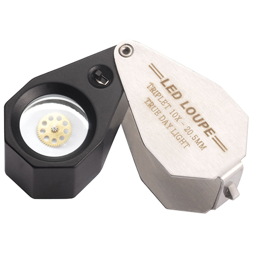 Lupa Triplet 10x 20.5mm Luz LED